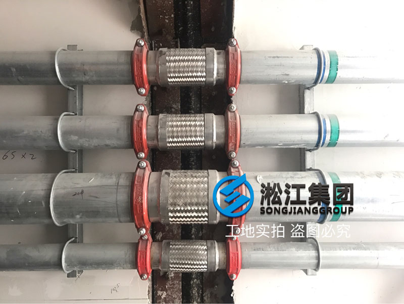 上海銀商科技園卡箍式金屬軟管使用現場